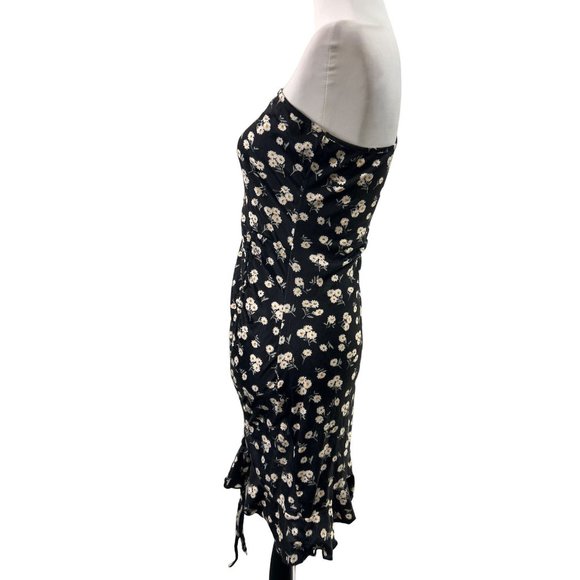 Shein One Shoulder Floral Print Drawstring Dress EUC Women's Size S - Picture 3 of 12